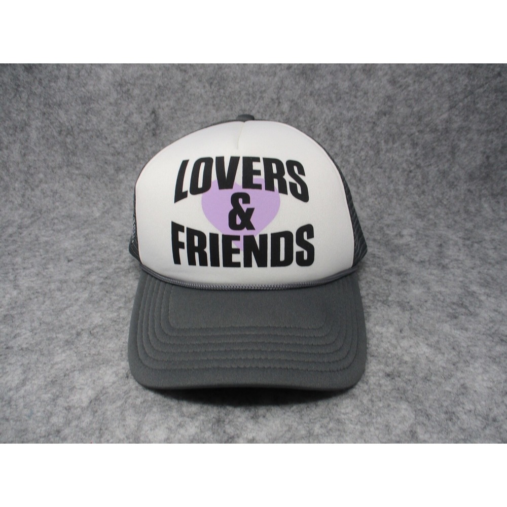 Lovers & Friends Hat Cap Snap Back White Gray Dice Heart Trucker Foam Mesh